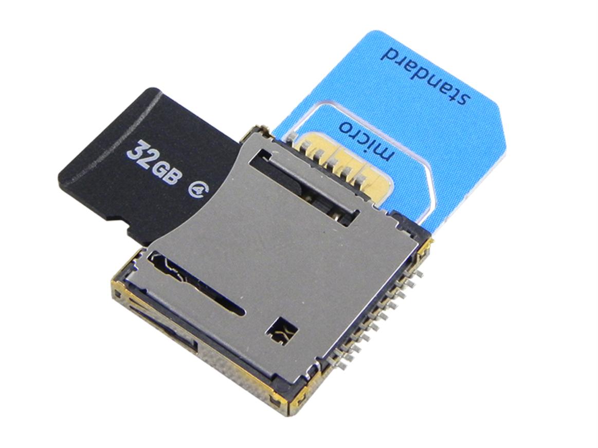 MicroSD / SIM card connectors